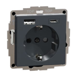 Merten Prise Schuko avec chargeur USB MEG2367-0414