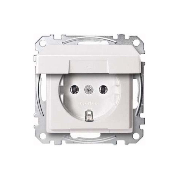 Merten Prise SCHUKO avec couvercle rabattable pws MEG2311-0419