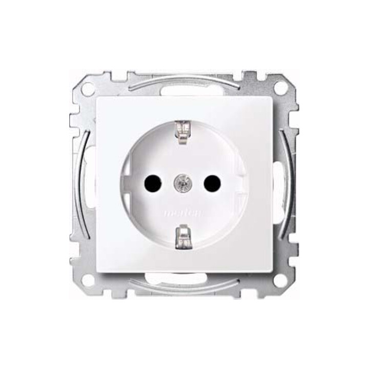 Merten Prise SCHUKO aws/gl avec borne de connexion MEG2300-0325