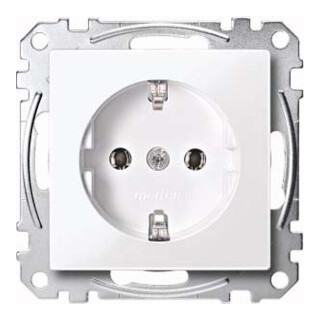 Merten Prise SCHUKO aws/gl avec borne de connexion MEG2301-0325