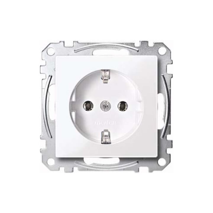 Merten Prise SCHUKO aws/gl avec borne de connexion MEG2301-0325