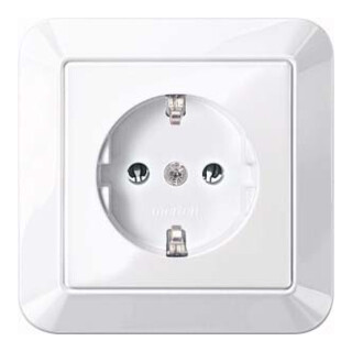 Merten Prise SCHUKO aws/gl avec plaque de recouvrement complète MEG2301-1025