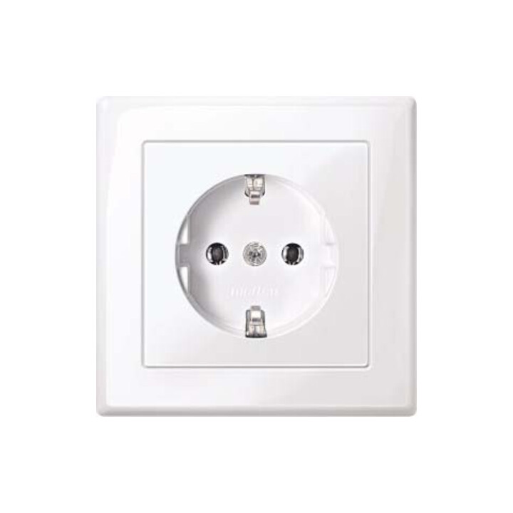 Merten Prise SCHUKO aws/gl avec plaque de recouvrement complète MEG2301-1425