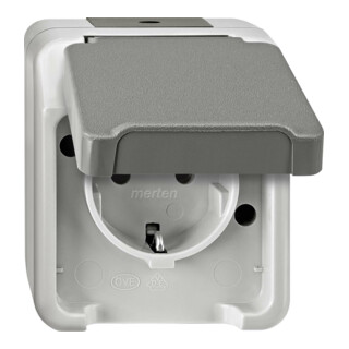 Merten Prise SCHUKO gris clair MEG2301-8029