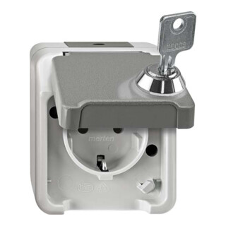 Merten Prise SCHUKO gris clair MEG2423-8029