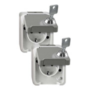 Merten Prise SCHUKO gris clair MEG2424-8029-1