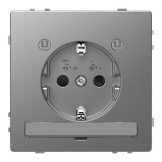 Merten Prise SCHUKO MEG2304-6036 avec sortie de lumière acier inoxydable