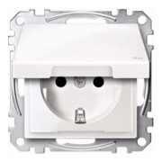 Merten Prise SCHUKO pws avec couvercle rabattable IP44 MEG2314-0319-1