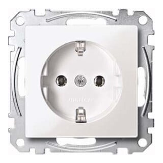 Merten Prise SCHUKO pws/gl avec borne à vis MEG2301-0319