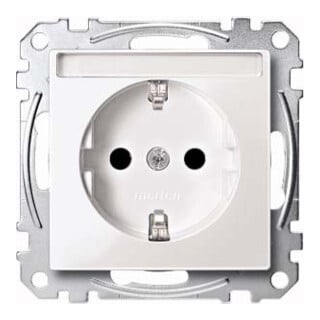 Merten Prise SCHUKO pws/gl avec champ d’écriture MEG2302-0319