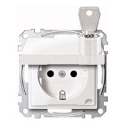 Merten Prise SCHUKO pws/gl avec couvercle rabattable MEG2315-0319-1