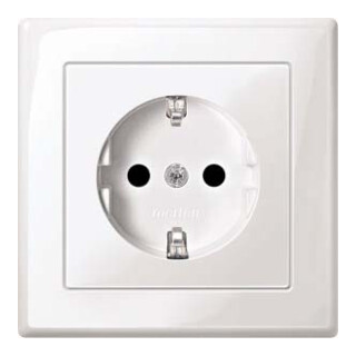 Merten Prise SCHUKO pws/gl avec plaque de recouvrement complète MEG2300-1419