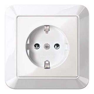 Merten Prise SCHUKO pws/gl avec plaque de recouvrement complète MEG2301-1019