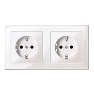 Merten Prise SCHUKO pws/gl double MEG2328-1419