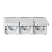 Merten Prise triple SCHUKO polar blanc MEG2390-8019-1