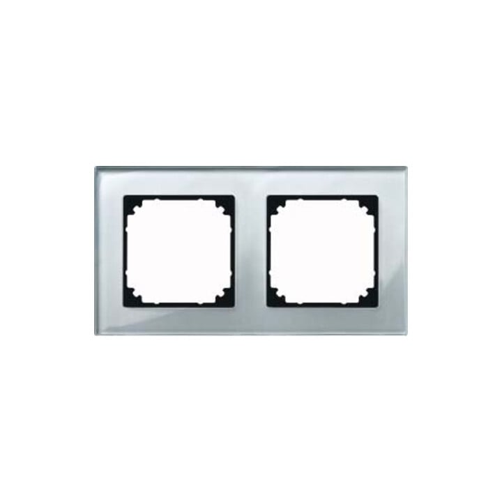 Merten Rahmen Glas 2f.diam/si waage/senkrecht 489260