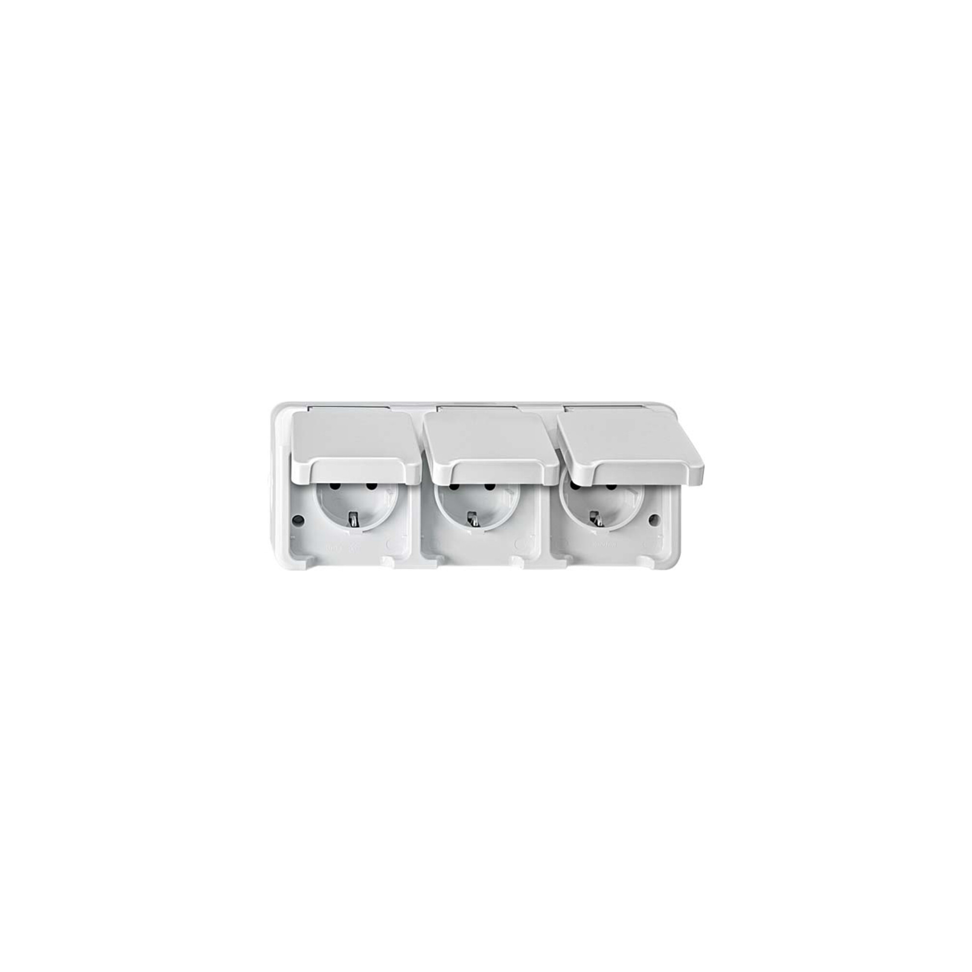 Merten SCHUKO-Dreifach-Steckdose polarweiß MEG2390-8019