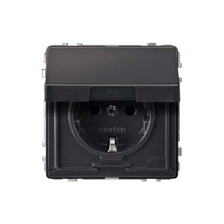 Merten SCHUKO-Steckdose anth Klappdeckel MEG2310-7214