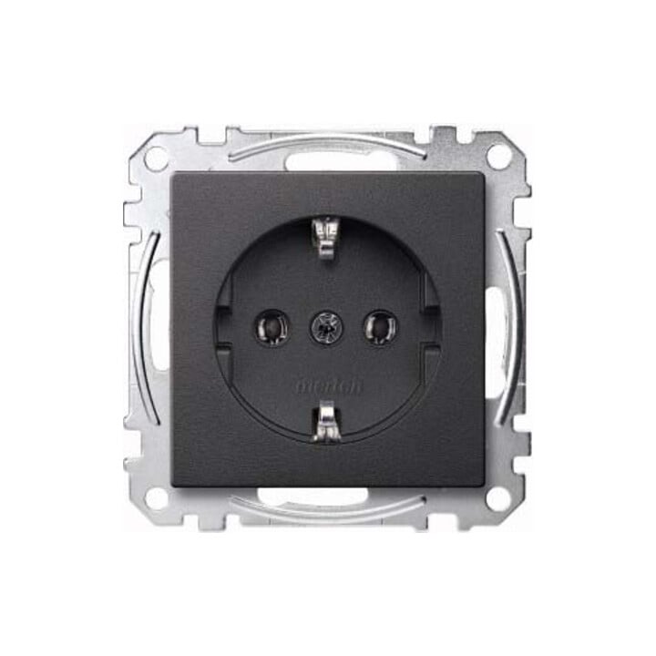 Merten SCHUKO-Steckdose anth mit Steckklemme MEG2301-0414