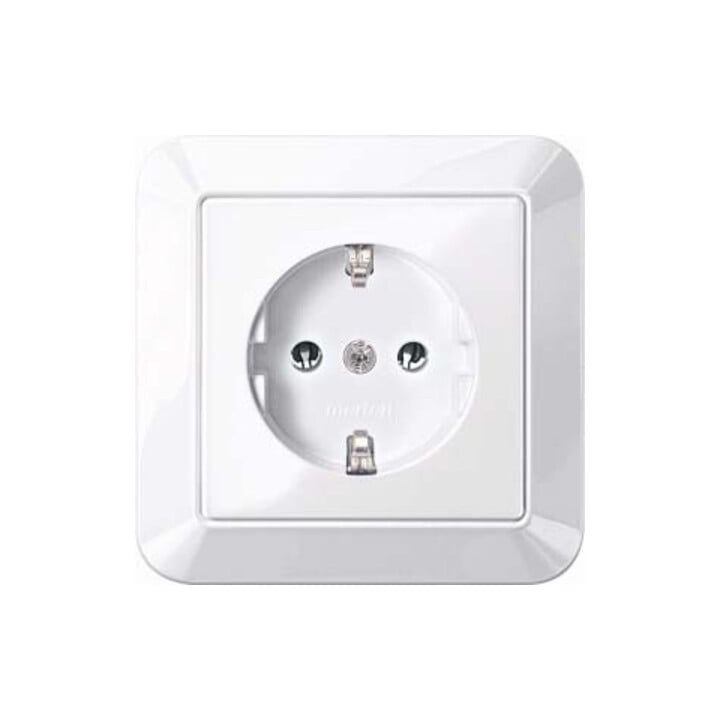 Merten SCHUKO-Steckdose aws/gl volle Abdeckplatte MEG2301-1025