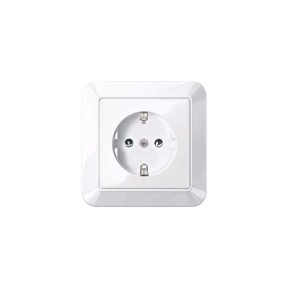 Merten SCHUKO-Steckdose aws/gl volle Abdeckplatte MEG2301-1025