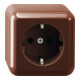 Merten SCHUKO-Steckdose braun AP MEG2301-8717-1