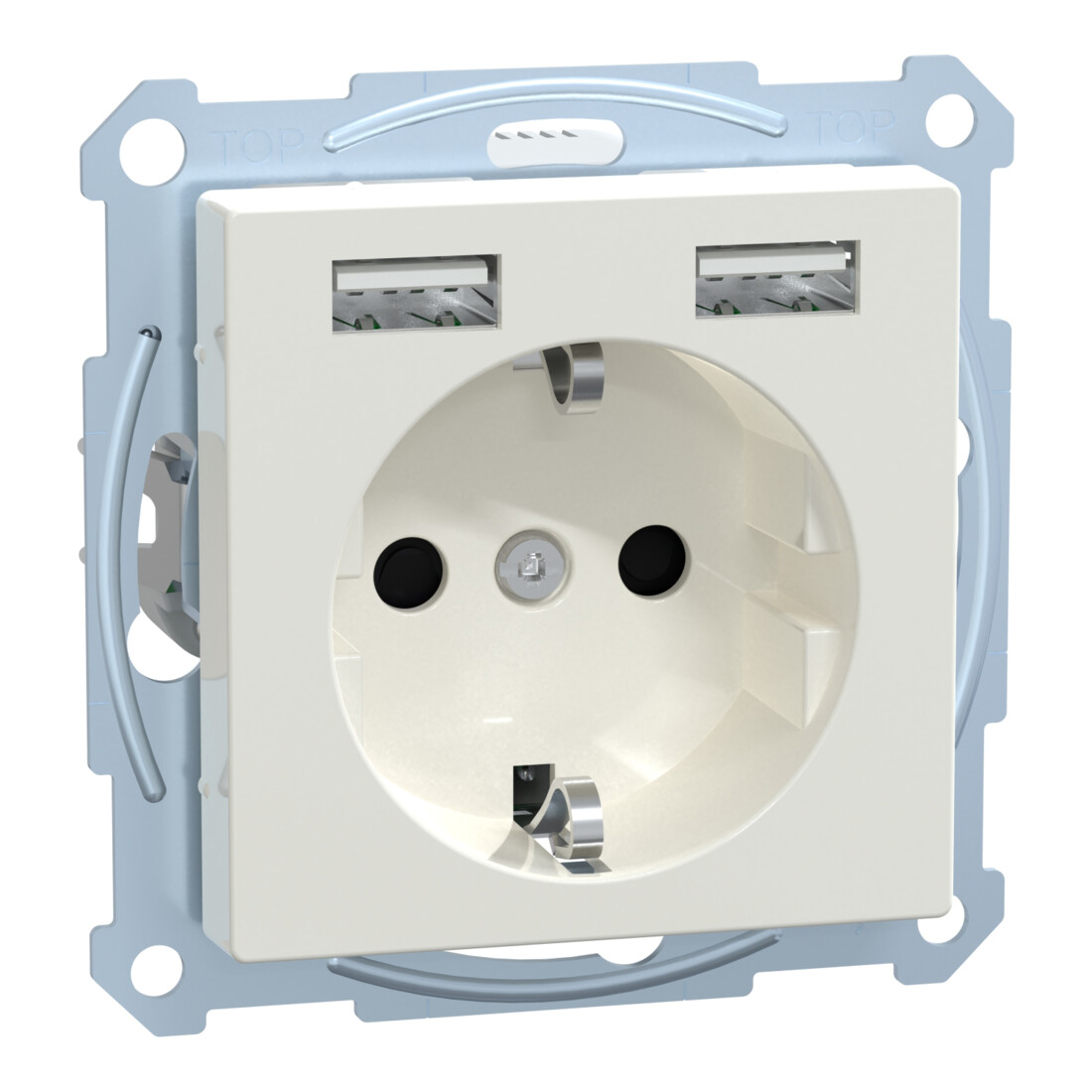 Merten SCHUKO-Steckdose m.USB Ladegerät pws MEG2366-0319