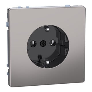 Merten SCHUKO-Steckdose MEG2301-6050 nickelmet mit Steckklemmen