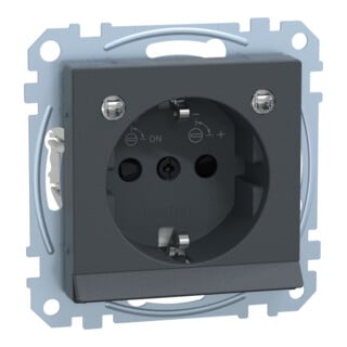 Merten SCHUKO-Steckdose MEG2304-0414 anthrazit Lichtausl. LED-Bel.