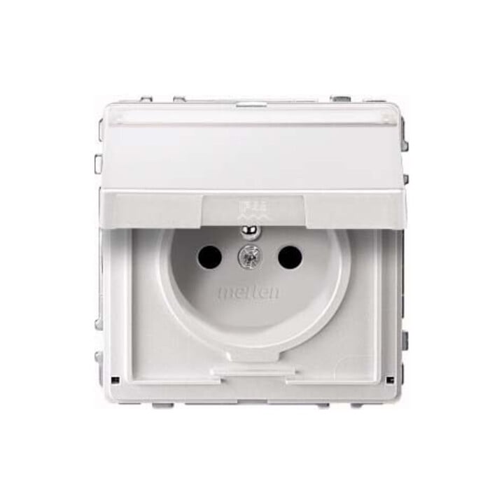 Merten SCHUKO-Steckdose pws Klappd.Schriftfeld MEG2312-7219