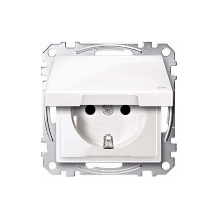 Merten SCHUKO-Steckdose pws Klappdeckel IP44 MEG2314-0319
