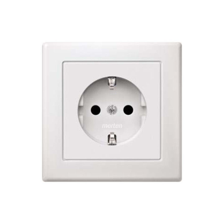 Merten SCHUKO-Steckdose pws volle Abdeckplatte MEG2300-1519