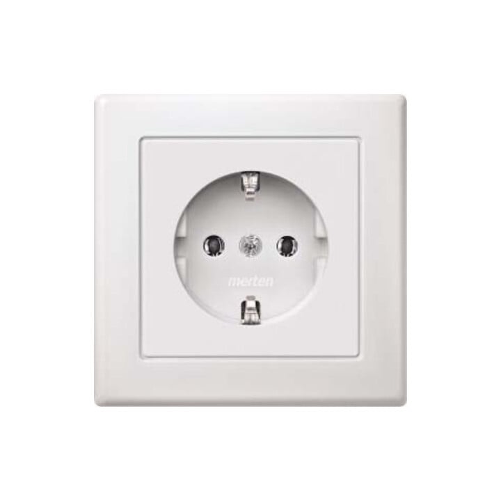 Merten SCHUKO-Steckdose pws volle Abdeckplatte MEG2301-1619