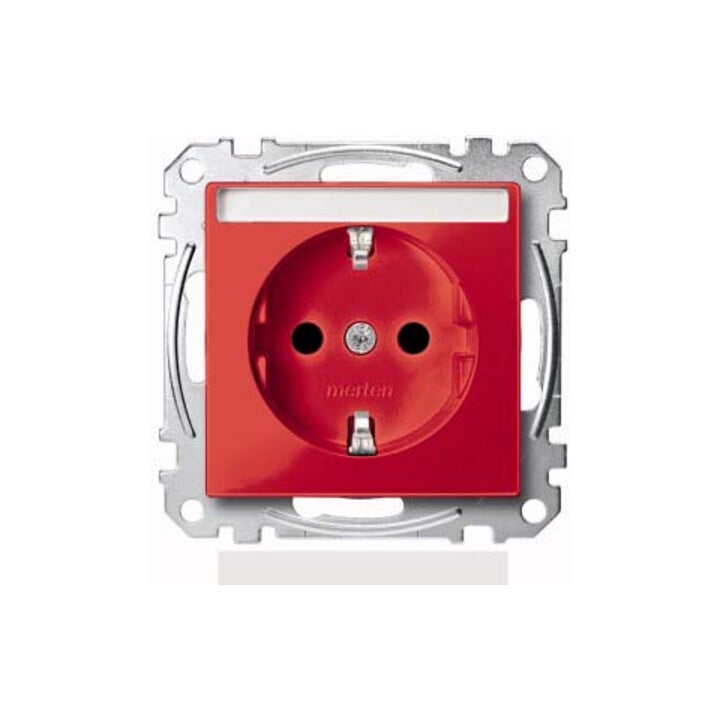 Merten SCHUKO-Steckdose rrt mit Schriftfeld MEG2302-0306