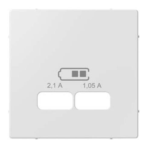 Merten Zentralplatte ws/glanzf.USB Lade. MEG4367-0325