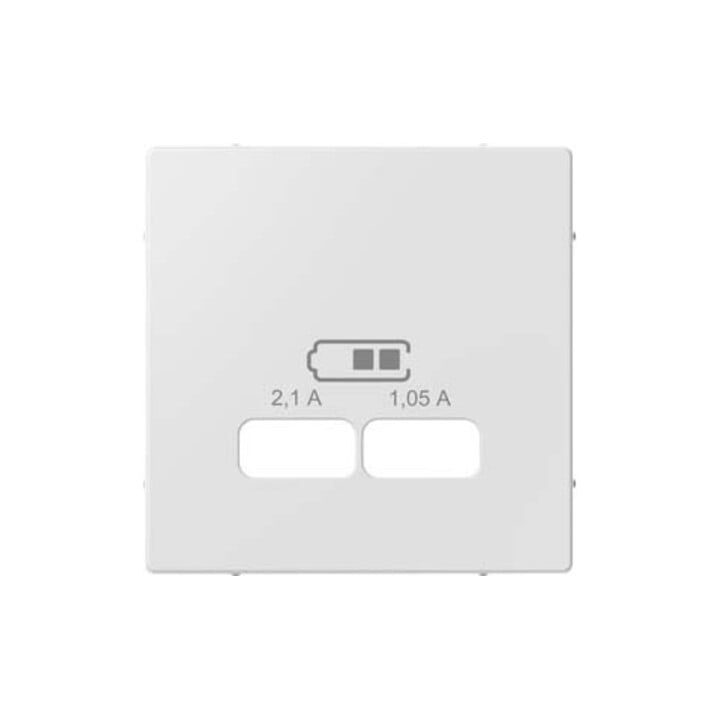 Merten Zentralplatte ws/glanzf.USB Lade. MEG4367-0325