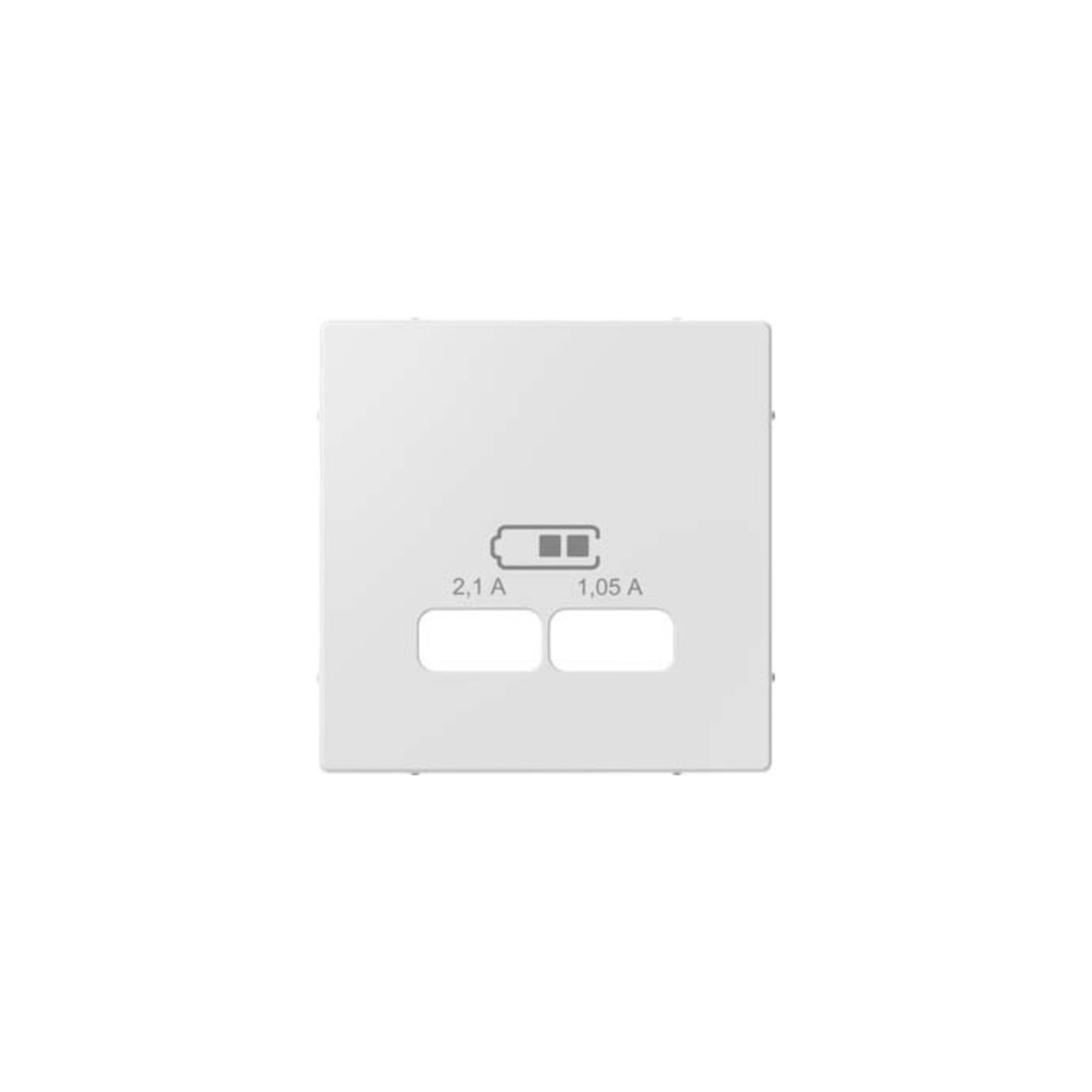 Merten Zentralplatte ws/glanzf.USB Lade. MEG4367-0325