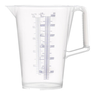 Messbecher 3l blau bedruckte Skala PP PRESSOL
