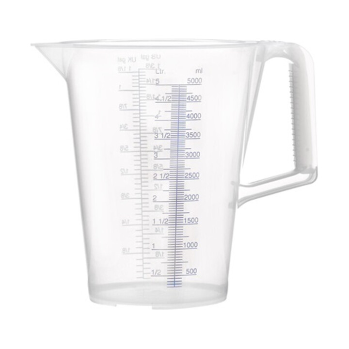 Messbecher 5l blau bedruckte Skala PP PRESSOL