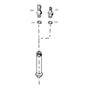 MESTO Buse double pivotante, avec 2 buses à cône creux de 1,1 mm d'alésage-3