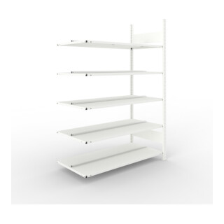Meta Büro-Anbauregal COMPACT doppelseitig 1850 x 1250 x 600 mm lichtgrau