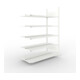 Meta Büro-Anbauregal COMPACT doppelseitig 1850 x 1250 x 600 mm lichtgrau