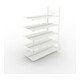 Meta Büro-Anbauregal COMPACT doppelseitig 1850 x 1250 x 600 mm lichtgrau