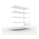 Meta Büro-Anbauregal COMPACT doppelseitig 1850 x 1250 x 600 mm lichtgrau