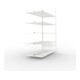 Meta Büro-Anbauregal COMPACT doppelseitig 1850 x 1250 x 600 mm lichtgrau
