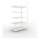 Meta Büro-Anbauregal COMPACT doppelseitig 1850x1000x600 mm lichtgrau