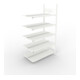 Meta Büro-Anbauregal COMPACT doppelseitig 1850x1000x600 mm lichtgrau