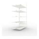 Meta Büro-Anbauregal COMPACT doppelseitig 1850x1000x600 mm lichtgrau