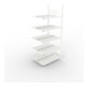 Meta Büro-Anbauregal COMPACT doppelseitig 1850x750x600 mm lichtgrau