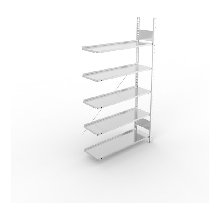 Meta Büro-Anbauregal S3 COMPACT 1850 x 1000 x 300 mm verzinkt